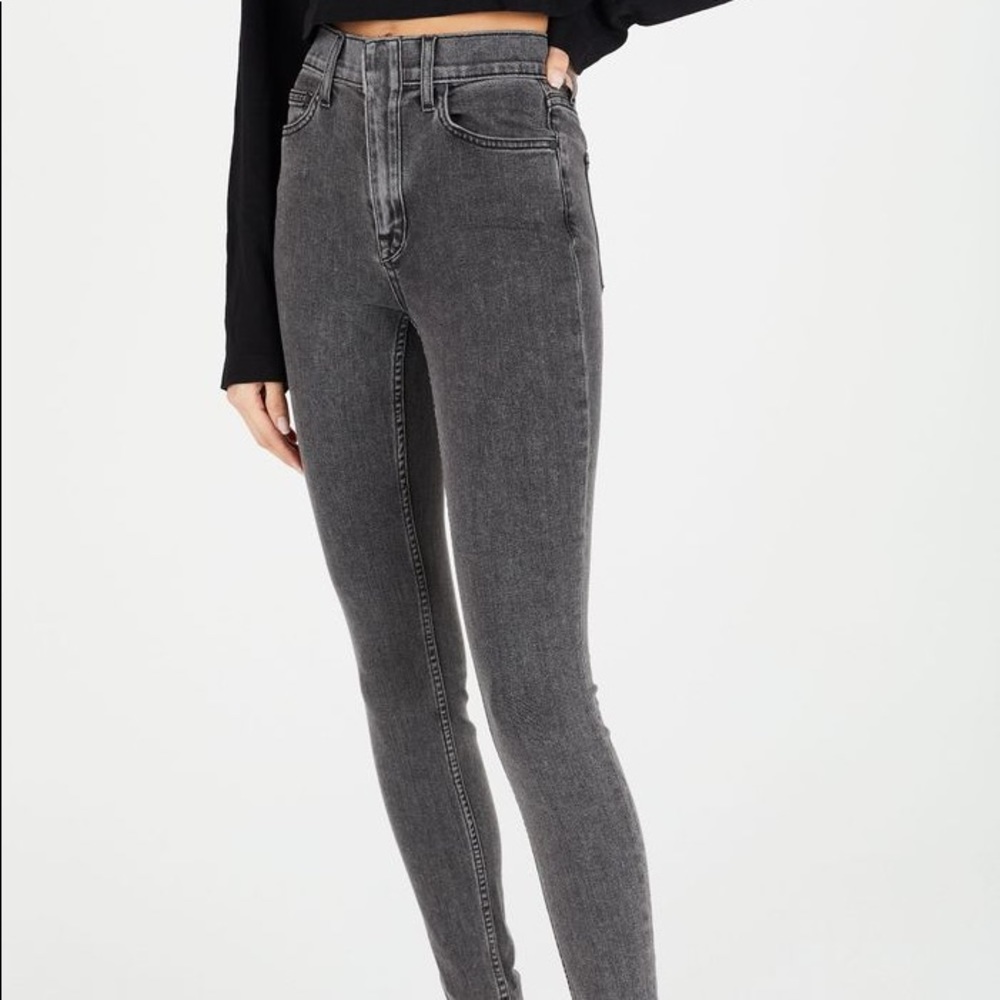 High waisted black jeans